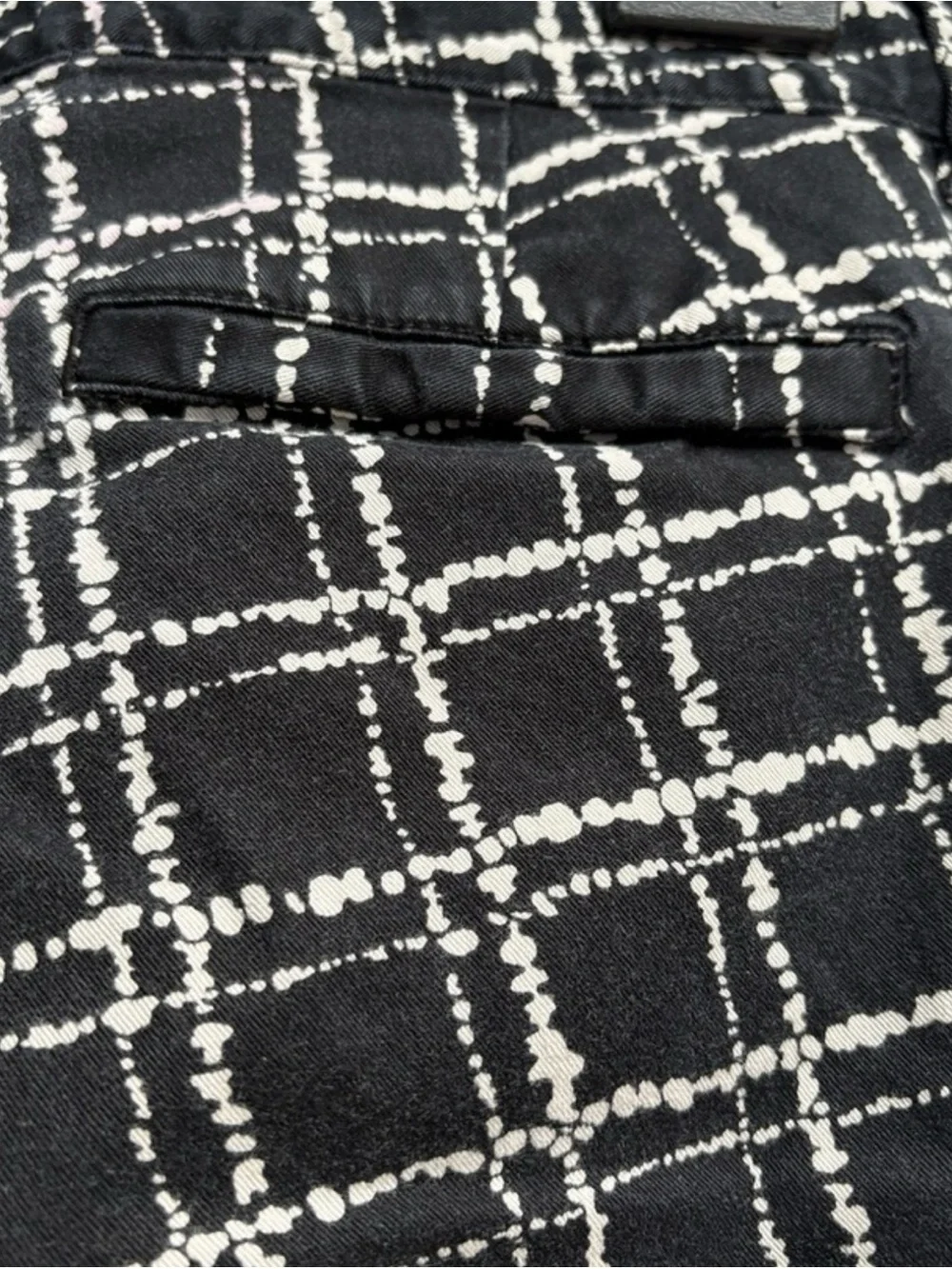Girls Black and White Plaid Ponte Leggings